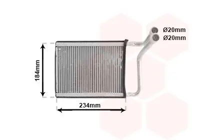 Handler.Part Heat exchanger, interior heating VAN WEZEL 82006253 1