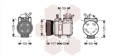 Handler.Part Compressor, air conditioning VAN WEZEL 8200K166 1