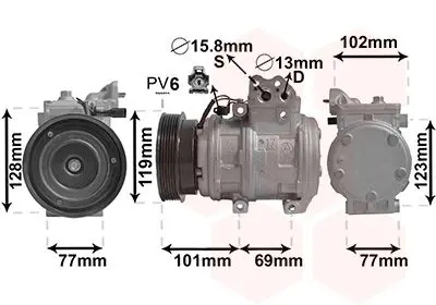 Handler.Part Compressor, air conditioning VAN WEZEL 8200K222 1