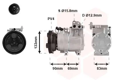 Handler.Part Compressor, air conditioning VAN WEZEL 8200K250 1