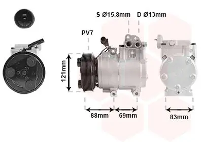 Handler.Part Compressor, air conditioning VAN WEZEL 8200K258 1