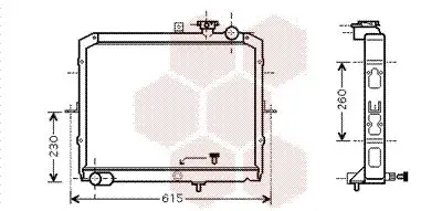 Handler.Part Radiator, engine cooling VAN WEZEL 83002036 1