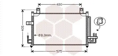 Handler.Part Condenser, air conditioning VAN WEZEL 83005068 1