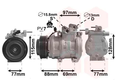 Handler.Part Compressor, air conditioning VAN WEZEL 8300K124 1