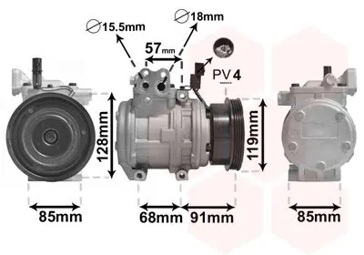 Handler.Part Compressor, air conditioning VAN WEZEL 8300K155 1