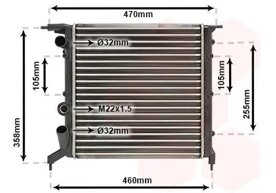 Handler.Part Radiator, engine cooling VAN WEZEL 43002121 1