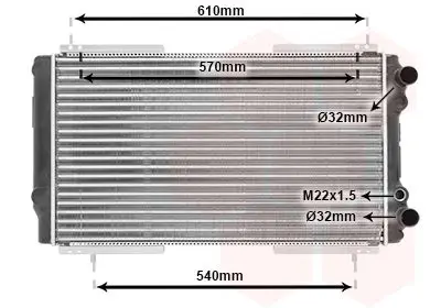 Handler.Part Radiator, engine cooling VAN WEZEL 43002155 1