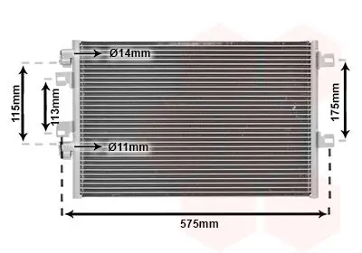 Handler.Part Condenser, air conditioning VAN WEZEL 43005341 1