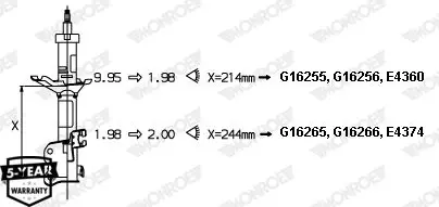 Handler.Part Shock absorber MONROE G16256 3