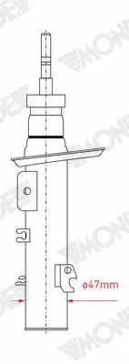 Handler.Part Shock absorber MONROE G8098 8