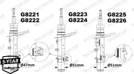 Handler.Part Shock absorber MONROE G8222 7