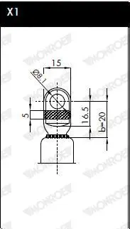 Handler.Part Gas spring, boot-/cargo area MONROE ML5011 9