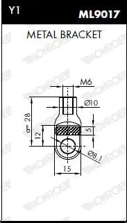 Handler.Part Gas spring, boot-/cargo area MONROE ML5011 10