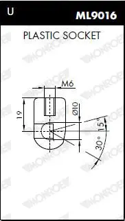 Handler.Part Gas spring, boot-/cargo area MONROE ML5012 9