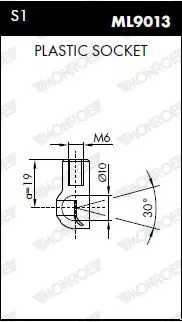 Handler.Part Gas spring, boot-/cargo area MONROE ML5078 9