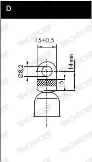 Handler.Part Gas spring, boot-/cargo area MONROE ML5106 4