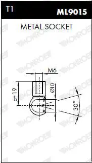 Handler.Part Gas spring, boot-/cargo area MONROE ML5113 9