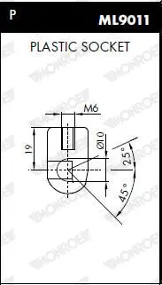 Handler.Part Gas spring, boot-/cargo area MONROE ML5240 8