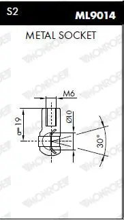 Handler.Part Gas spring, boot-/cargo area MONROE ML5540 4