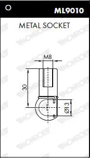 Handler.Part Gas spring, boot-/cargo area MONROE ML5586 8