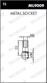 Handler.Part Gas spring, bonnet MONROE ML5608 8