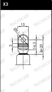 Handler.Part Gas spring, boot-/cargo area MONROE ML5594 4