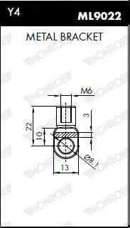 Handler.Part Gas spring, bonnet MONROE ML5596 5