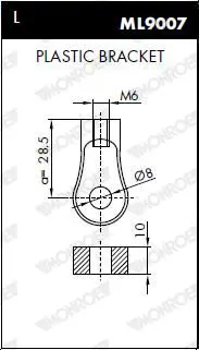 Handler.Part Gas spring, bonnet MONROE ML5678 2