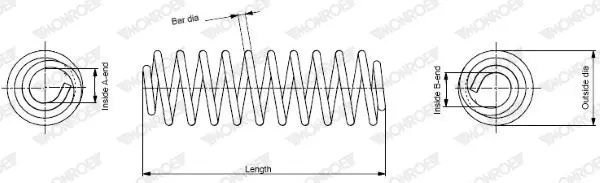 Handler.Part Coil spring MONROE SE0042 1