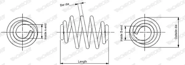 Handler.Part Coil spring MONROE SN0406 1