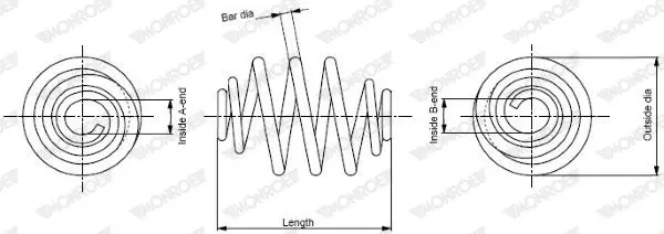 Handler.Part Coil spring MONROE SP0419 1