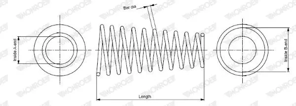 Handler.Part Coil spring MONROE SP0457 1