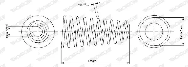 Handler.Part Coil spring MONROE SP2388 1