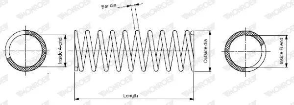 Handler.Part Coil spring MONROE SP2959 1