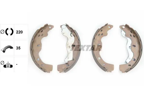 Handler.Part Brake shoe set TEXTAR 91067500 2