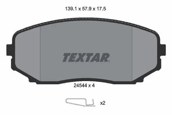 Handler.Part Brake pad set, disc brake TEXTAR 2454401 1