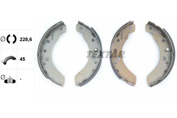 Handler.Part Brake shoe set TEXTAR 91037500 2