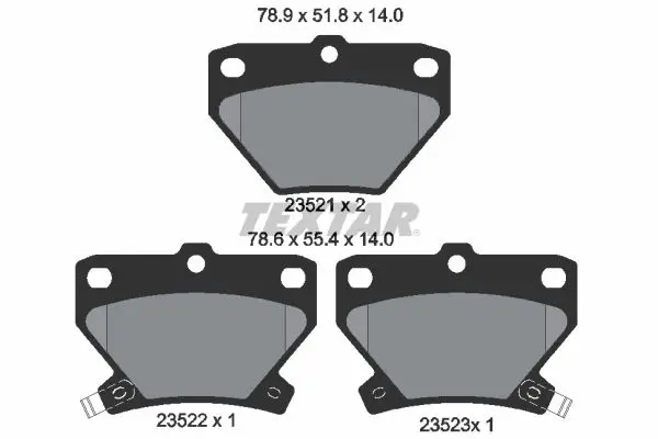 Handler.Part Brake pad set, disc brake TEXTAR 2352101 1