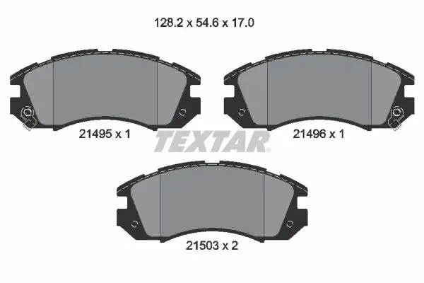 Handler.Part Brake pad set, disc brake TEXTAR 2149501 1