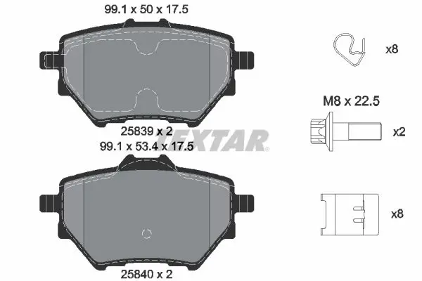 Handler.Part Brake pad set, disc brake TEXTAR 2583901 1