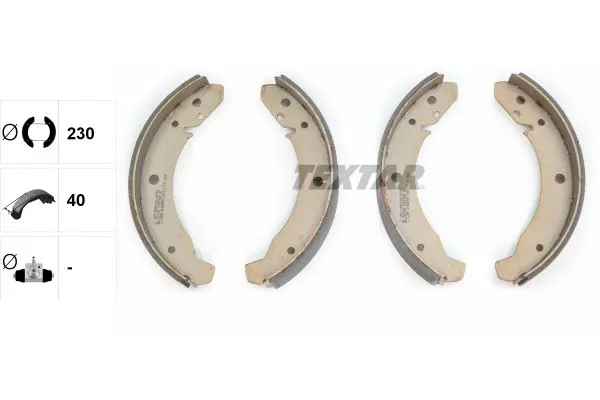 Handler.Part Brake shoe set TEXTAR 91007800 1