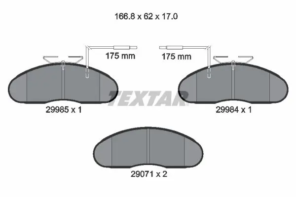 Handler.Part Brake disc TEXTAR 93085000 1