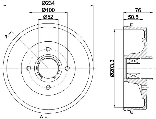 Handler.Part Brake drum TEXTAR 94042000 1