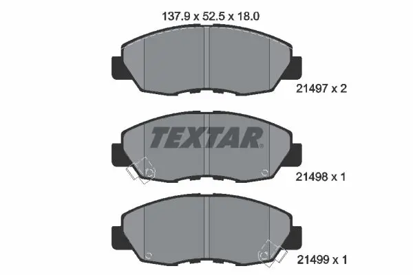 Handler.Part Brake pad set, disc brake TEXTAR 2149701 1