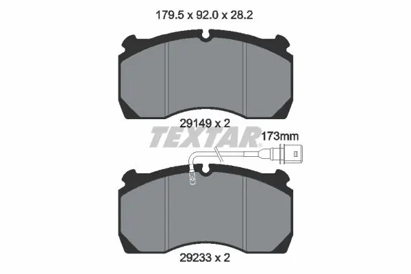 Handler.Part Brake pad set, disc brake TEXTAR 2914901 2