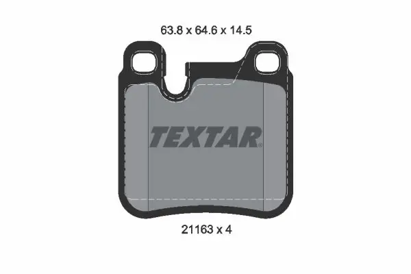 Handler.Part Brake pad set, disc brake TEXTAR 2116301 1