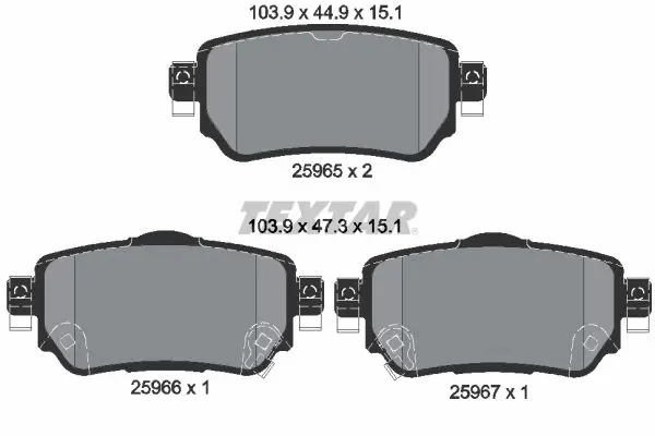 Handler.Part Brake pad set, disc brake TEXTAR 2596501 1