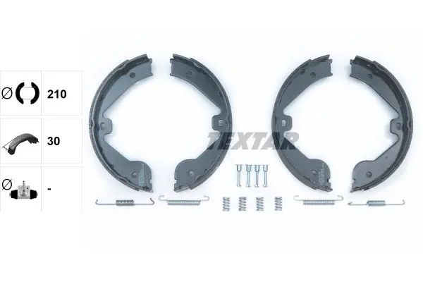 Handler.Part Brake shoe set, parking brake TEXTAR 91062400 2