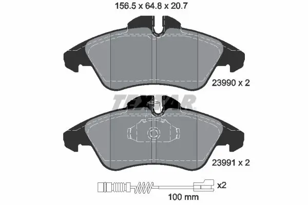 Handler.Part Brake pad set, disc brake TEXTAR 2399002 1