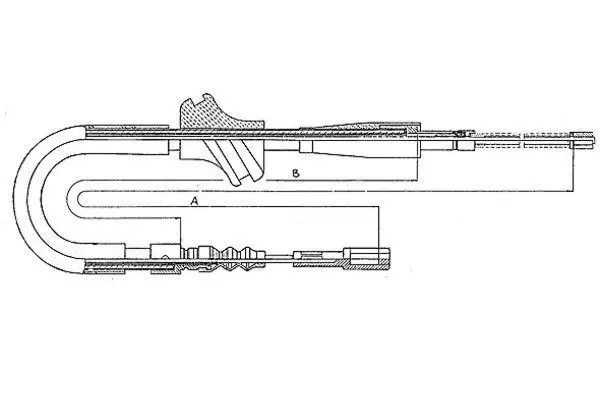 Handler.Part Cable, parking brake TEXTAR 44000800 1